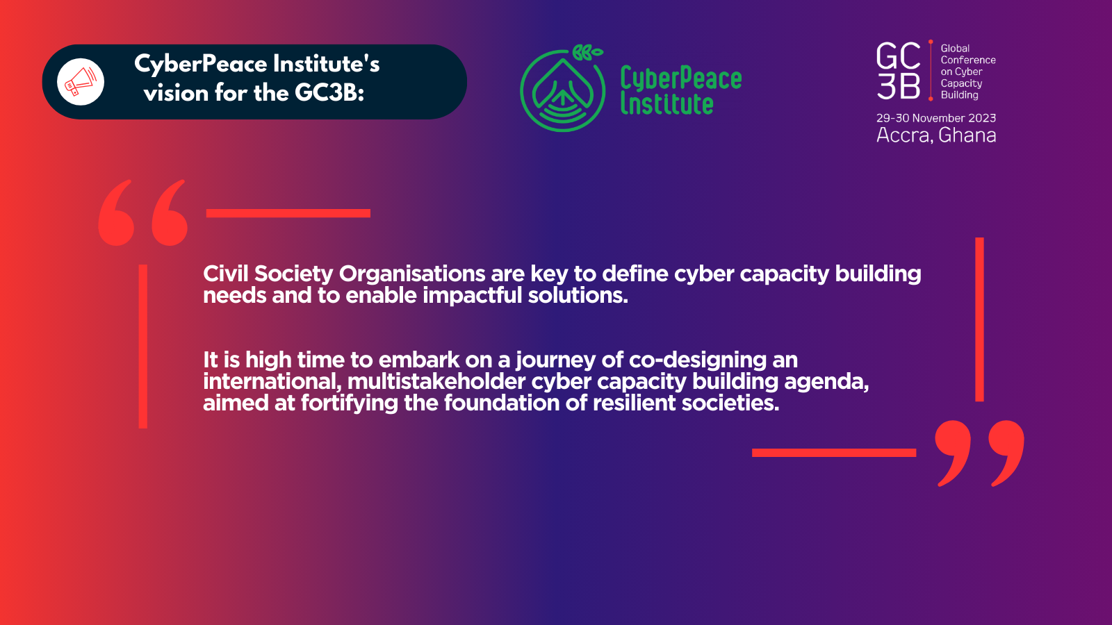 The Vision Of The CyberPeace Institute For The GC3B - GC3B – Global ...